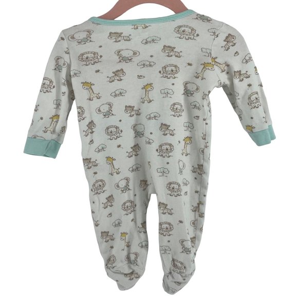 Koala Baby Size 3 Months White/Multi-Colored Animal Print "Best Friends" Footie - Picture 2 of 3